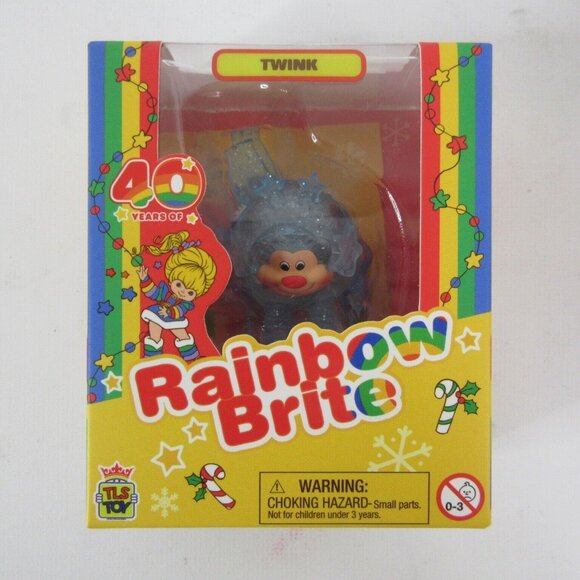 Rainbow Brite RARE CHASE Twink Holiday Blue Glitter Cheebee Figure TLS 40th - Picture 1 of 4